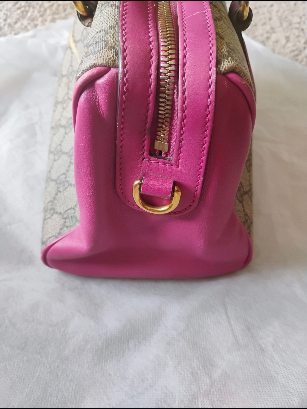 Gucci GG 2 Tone Supreme Boston Bag - Preloved - Picture 5 of 14